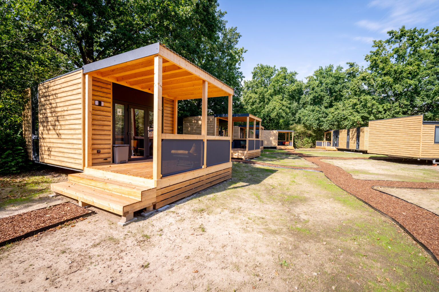 Lodge glamping in natuur